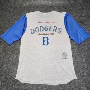 Vintage 1994 Brooklyn Dodgers Cooperstown Long Gone Baseball Tshirt‎ Graphics L